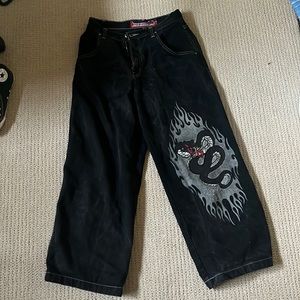 Black washed JNCO jeans